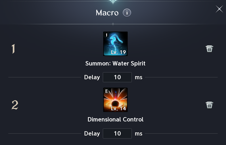 In-Game Macro Sequence